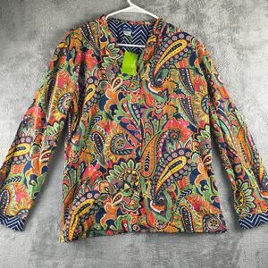 Vera Bradley Pajamas Shirt Venetian PJ Top M Long Sleeve Button Up Paisley Sleep